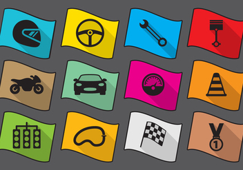 Flat Race Icons - Free vector #420889