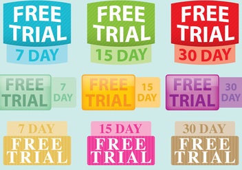 Free Trial Vector Labels - Kostenloses vector #420909