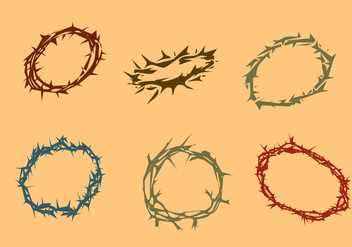 Various Crown of Thorns Vector - vector gratuit #420929 