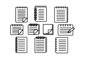 Notebook and Block Notes Vector - Free vector #422009