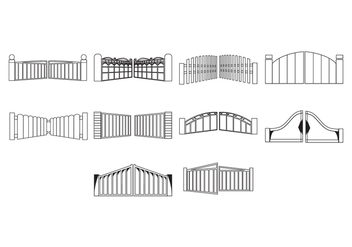 Free Gate Icon Vector - Free vector #422639