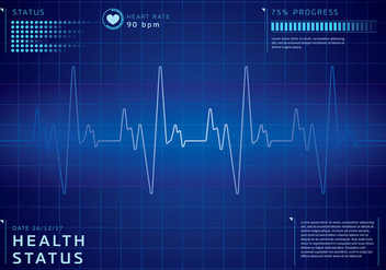 Detailed Heart Rate Background Free Vector - Kostenloses vector #422659