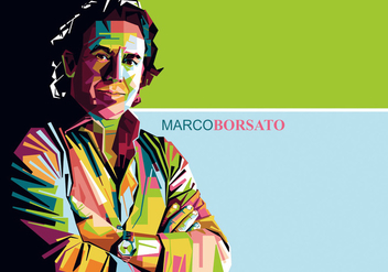 Marco Borsato Singer Portrait Vector - vector gratuit #422799 