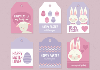 Vector Collection of Easter Labels - Free vector #423099