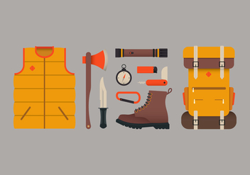 Camping Equipment and Survival Tools - vector gratuit #423629 