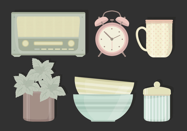 Vector Illustration of Vintage Objects - Kostenloses vector #423639