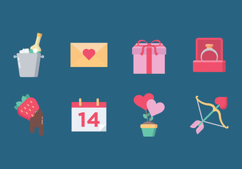 Valentine's Day Icon Set - vector #423859 gratis