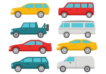 Free Flat Car Collection Vector - Free vector #424299
