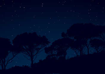 Starry Night Sky Illustration - vector gratuit #424379 