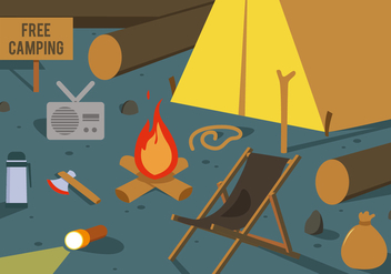 Free Camping Vector Illustration - Kostenloses vector #425269