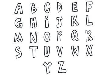 Doodle Letters Vector Pack - vector gratuit #425289 