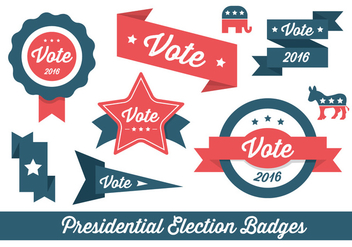 Election Vector Badges and Elements - Kostenloses vector #425419