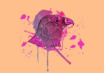 Hawk Inky Watercolor - бесплатный vector #425469