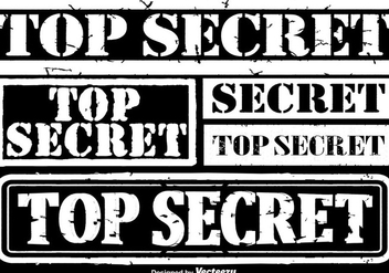 Vector Top Secret Stamps Set - Kostenloses vector #425969