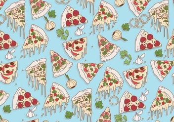 Pizza Pattern Vector - Free vector #426339