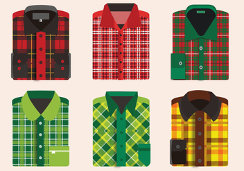 Flannel Shirt Folding Pattern Vector Pack - Kostenloses vector #426369