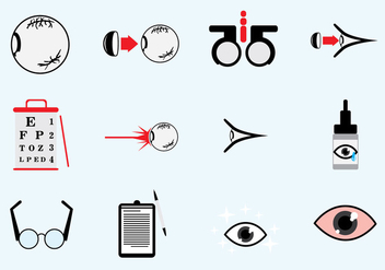 Optometry Icons Set - vector gratuit #426379 