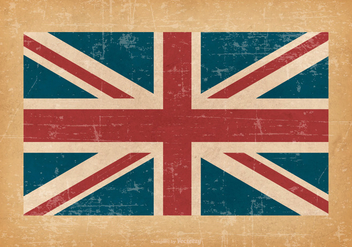 British Flag On Grunge Background - Kostenloses vector #426549