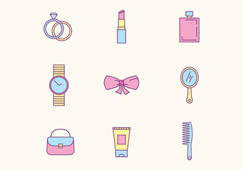 Women Beauty Icons - Free vector #426639