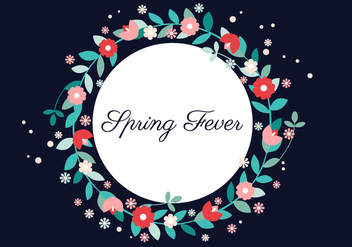Free Vector Spring Flower Wreath - бесплатный vector #426679