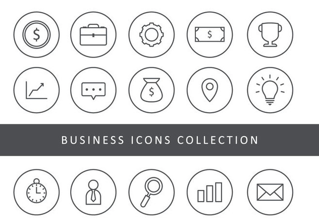 Business Thin Line Icons - vector gratuit #426689 