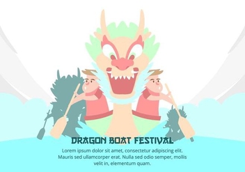 Dragon Boat Festival Background - vector gratuit #427509 