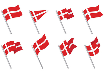 Free Danish Flag Icons Vector - Free vector #428209