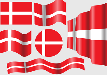 Danish Flag Vector Set - vector gratuit #428349 