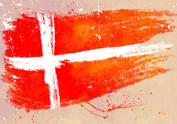 Painted Danish Flag Backdrop Background - vector gratuit #428359 