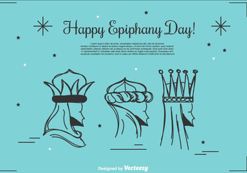 Happy Epiphany Day Background - vector gratuit #428619 