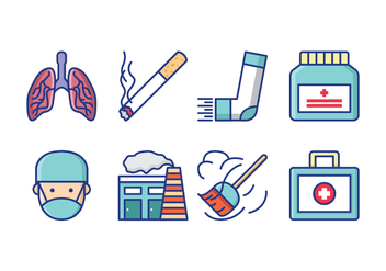 Free Asthma Symptoms Icon Pack - Kostenloses vector #428679