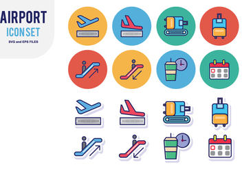 Airport Icon Set - vector gratuit #428909 