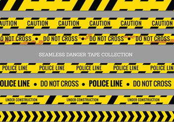 Danger Tapes, Police Line and Do Not Cross Seamless Vector - бесплатный vector #429059