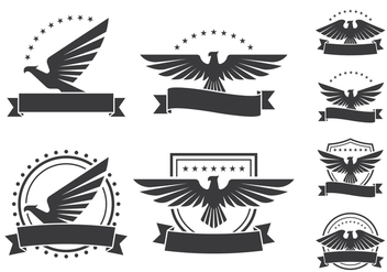 Eagle Emblems Shield Icons - vector gratuit #429639 