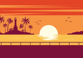 Playa Sunset Free Vector - Free vector #429929