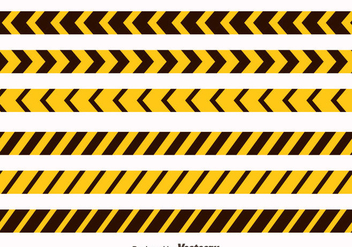 Yellow And Black Danger Tape Collection Vector - Free vector #429999