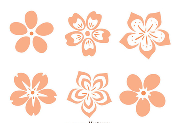 Peach Blossom Flowers Vector - vector gratuit #430019 