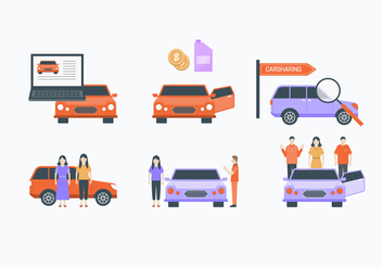 Carpool Element Collection - Free vector #430049