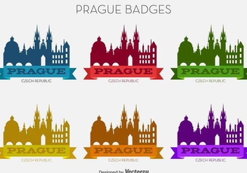 Vector Prague City Colorful Badges - vector gratuit #430159 