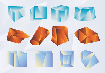 Abstract Shape Gradient Prisma Vector Pack - Free vector #430419