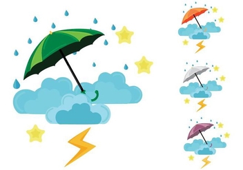 Free Monsoon Season Rainy Vector Illustration - vector gratuit #430519 