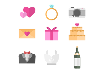 Free Wedding Vector Icons - бесплатный vector #430579
