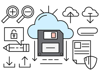Cloud Computing Linear Icons - Free vector #430699