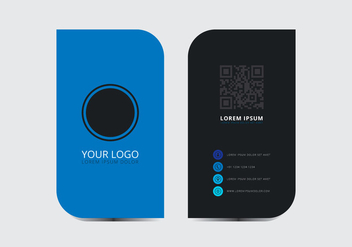 Blue Stylish Business Card Template - vector #430709 gratis