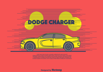 Dodge Charger Vector Background - Kostenloses vector #430799