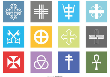 Religious Symbols Icon Set - Free vector #430829