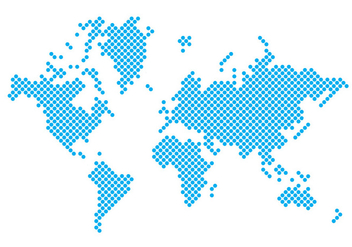 Dotted World Map - vector #431129 gratis