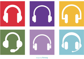 Headphone Icon Collection - Free vector #431219