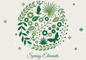Free Spring Season Decoration Vector Background - vector #431459 gratis