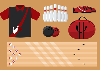 Bowling Equipment Free Vector - Kostenloses vector #431609